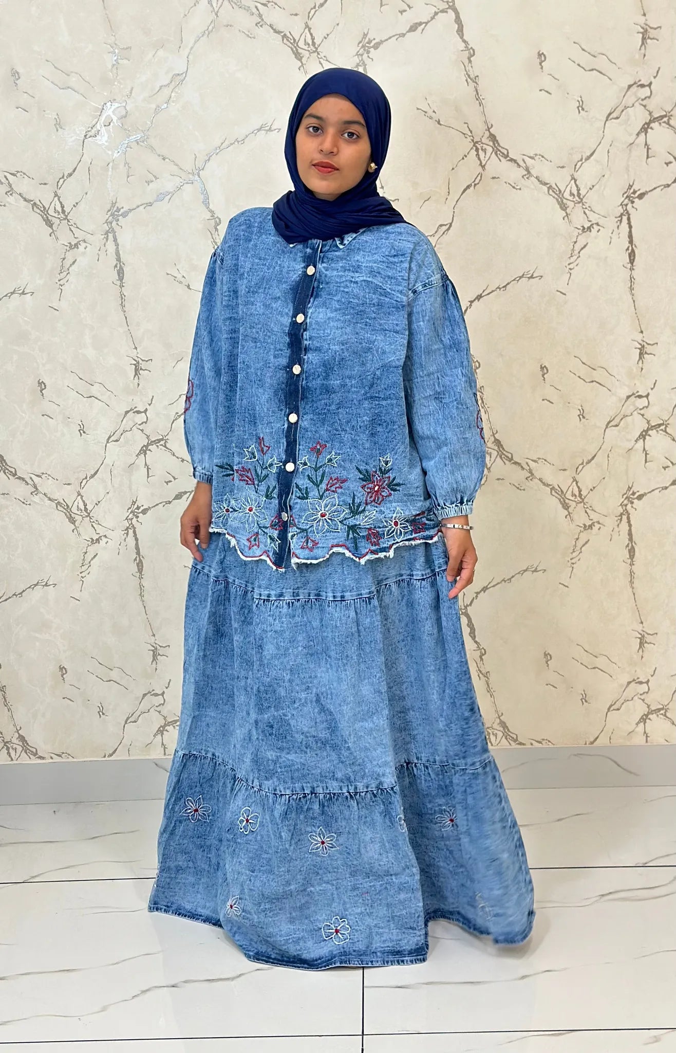 Denim Skirt Co-ord Set ZDSST