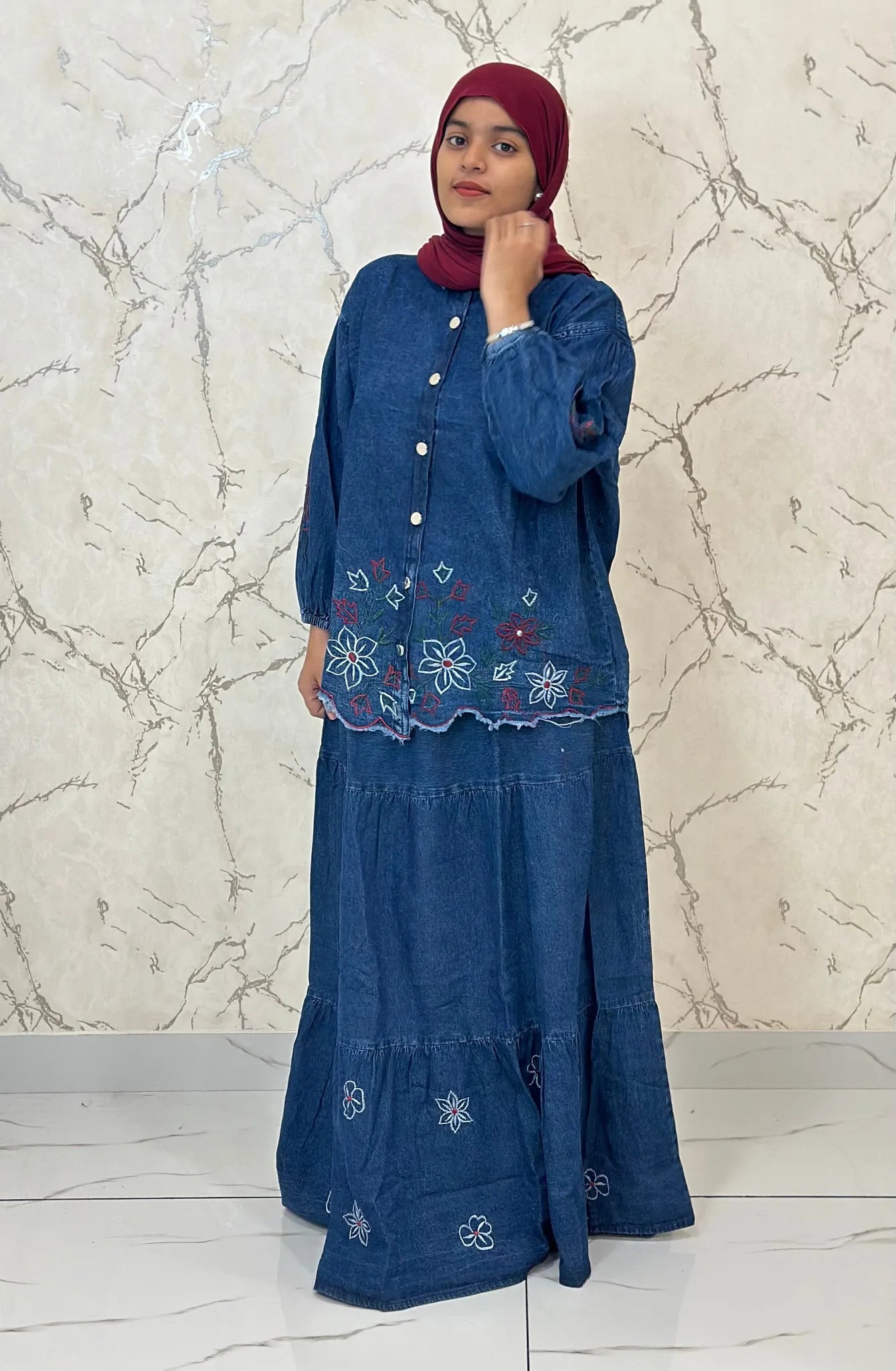 Denim Skirt Co-ord Set ZDSST