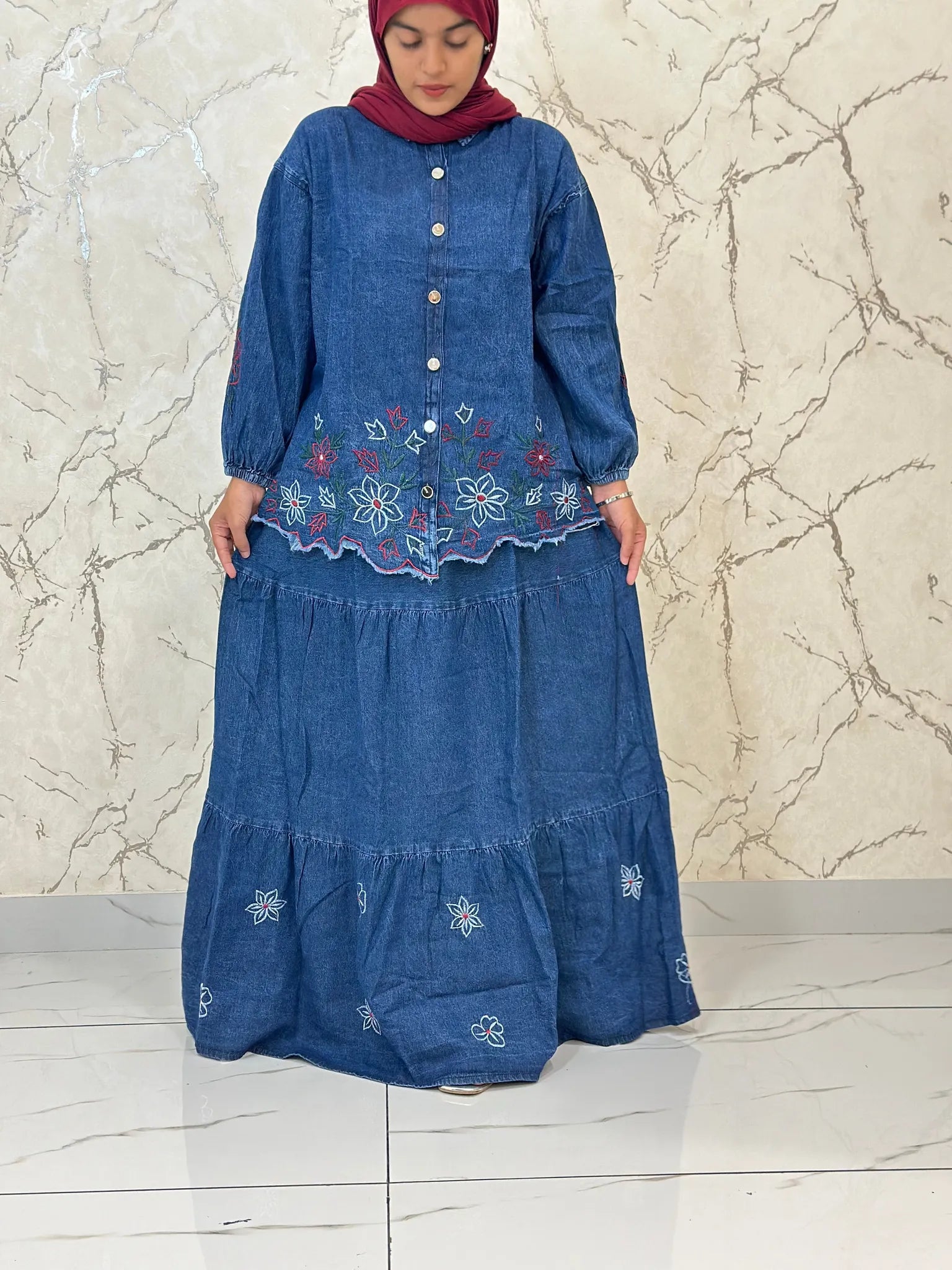 Denim Skirt Co-ord Set ZDSST