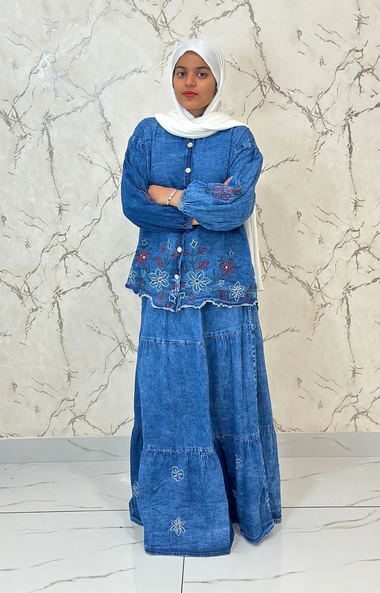 Denim Skirt Co-ord Set ZDSST