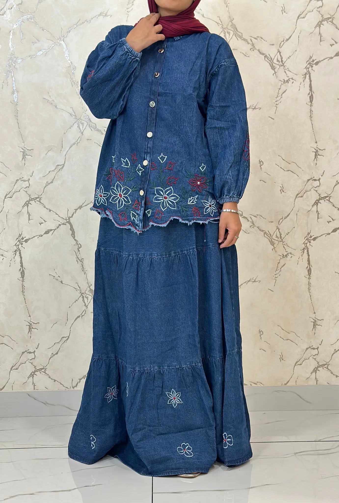 Denim Skirt Co-ord Set ZDSST